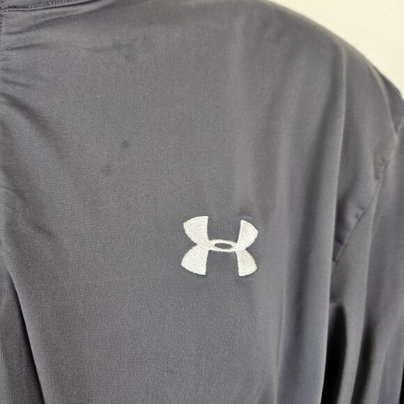 Under Armour Mens Team Tech Long Sleeve Pullover Shirt Size Large Gray Fitness - Picture 7 of 9